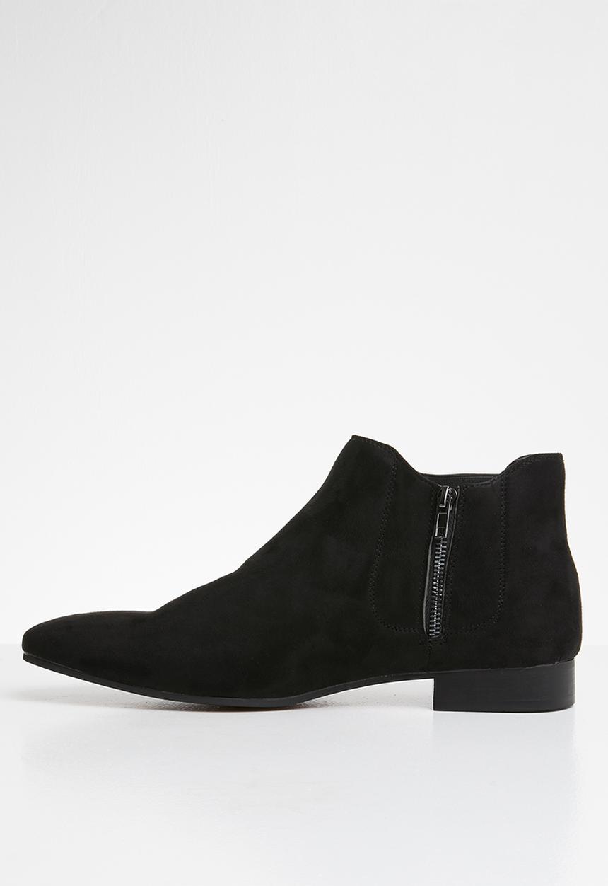 MAZERATA - Nanni mock suede chelsea boots - black