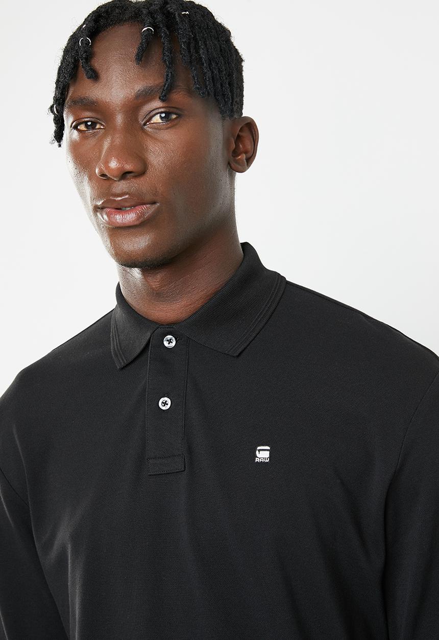 G-STAR - Starkon long sleeve polo - black