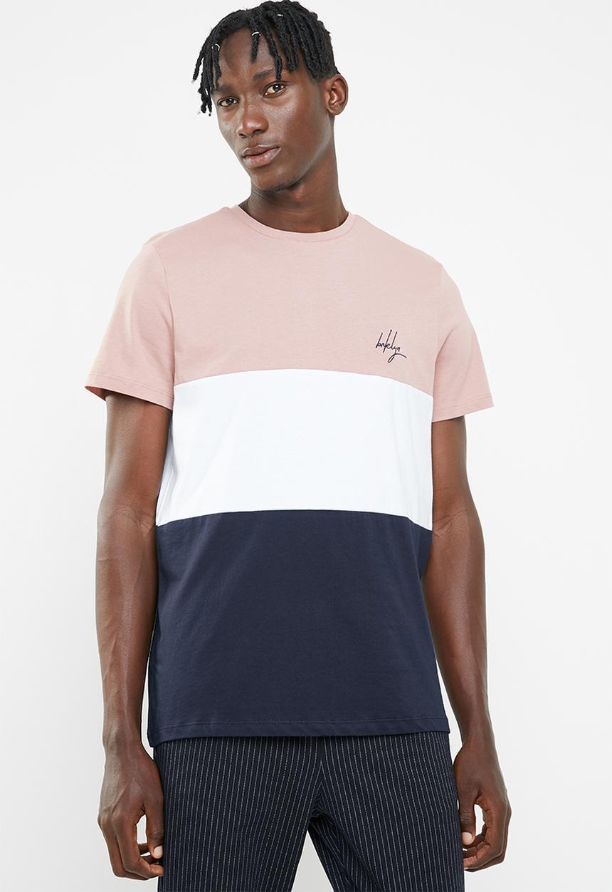 New Look - Brkyln embroidered colour-block short sleeve tee - multi