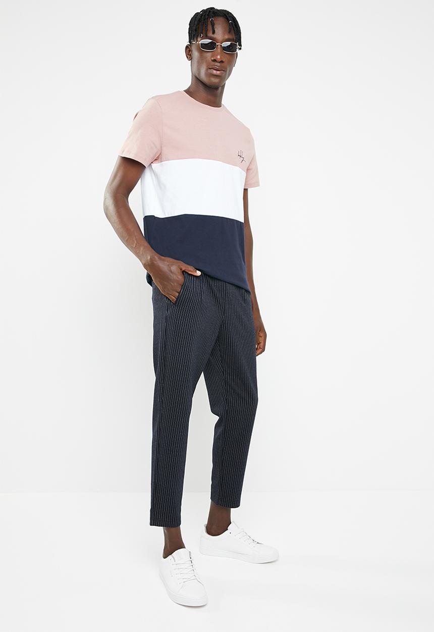 New Look - Brkyln embroidered colour-block short sleeve tee - multi