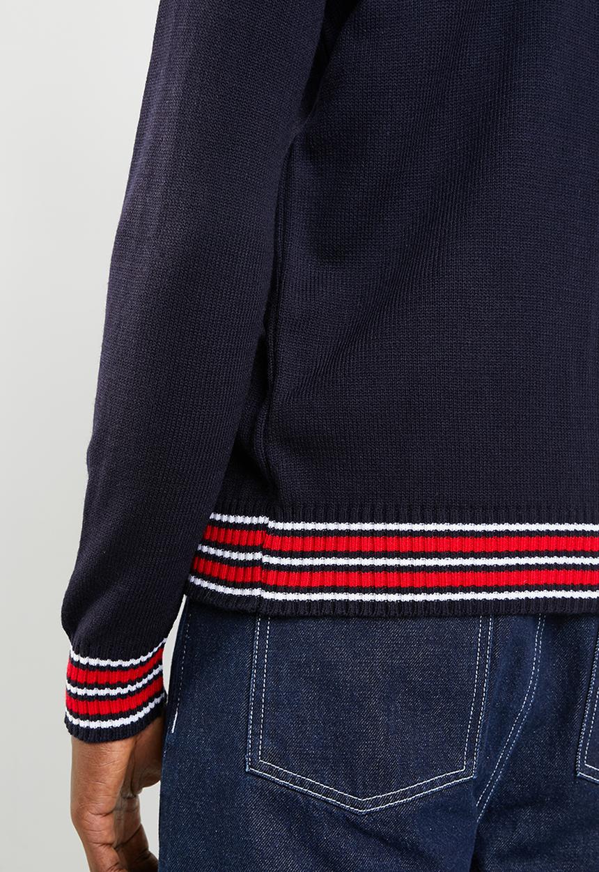 Superbalist - Zip-through funnel neck knit - navy