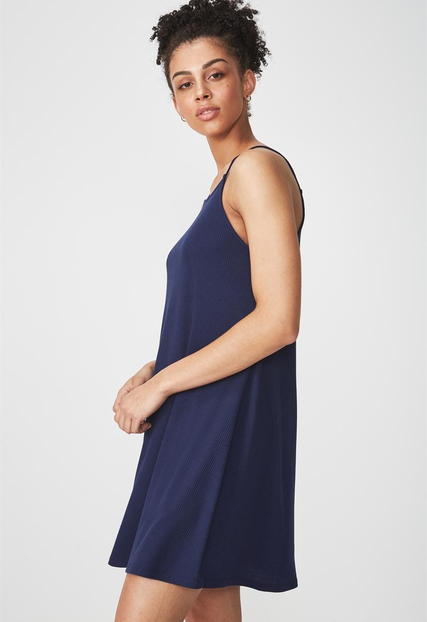 Cotton On - Sasha high neck swing dress - navy