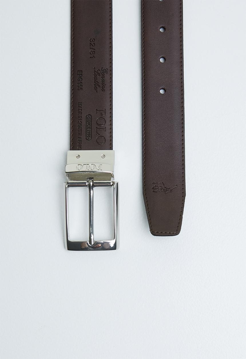 POLO - Lancaster reversible belt - black/brown