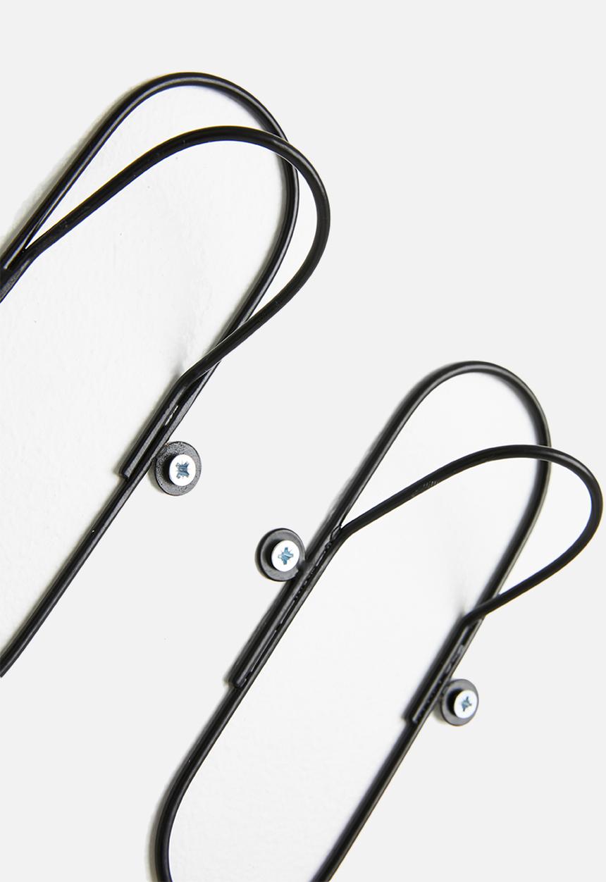 Sixth Floor - Paper clip hooks set of 3 - black