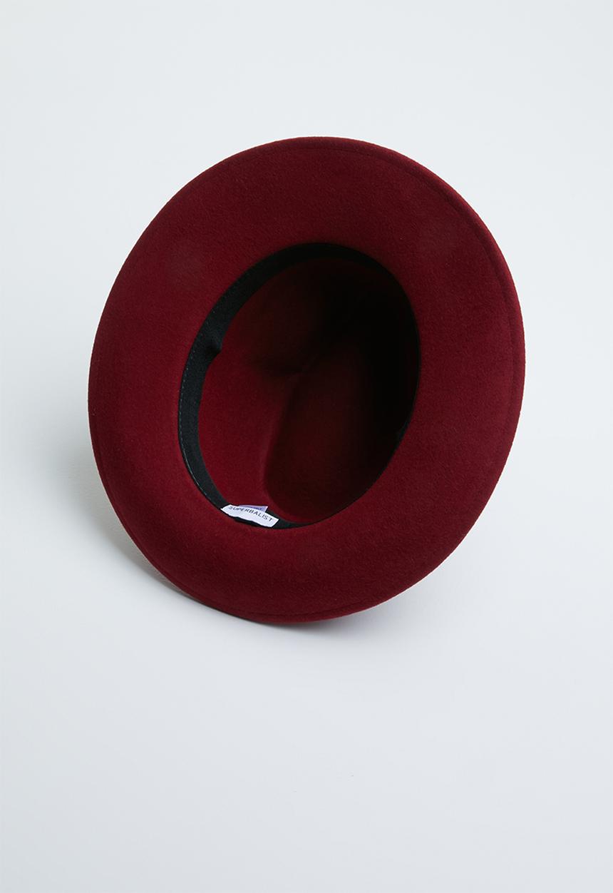 Superbalist - Felt fedora hat - maroon