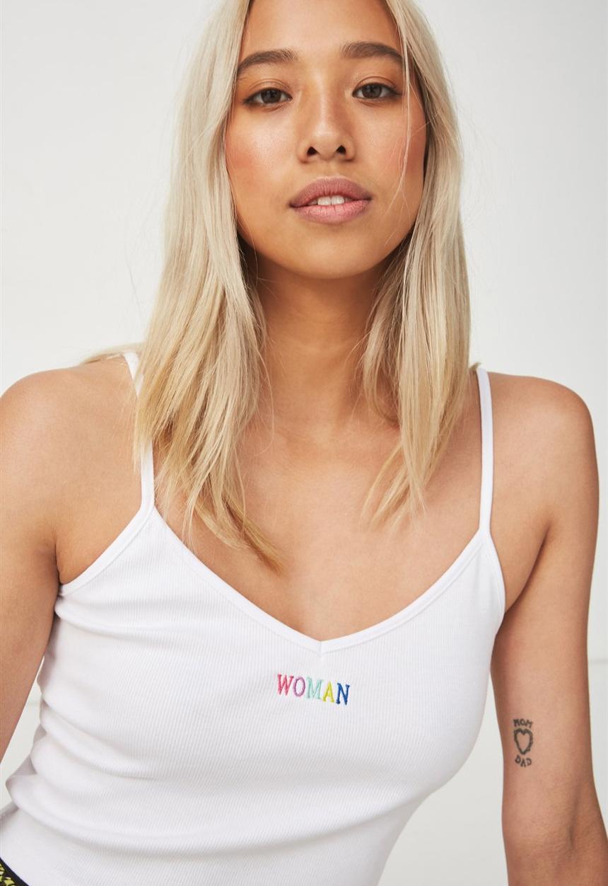 Cotton On - Tbar cami - white
