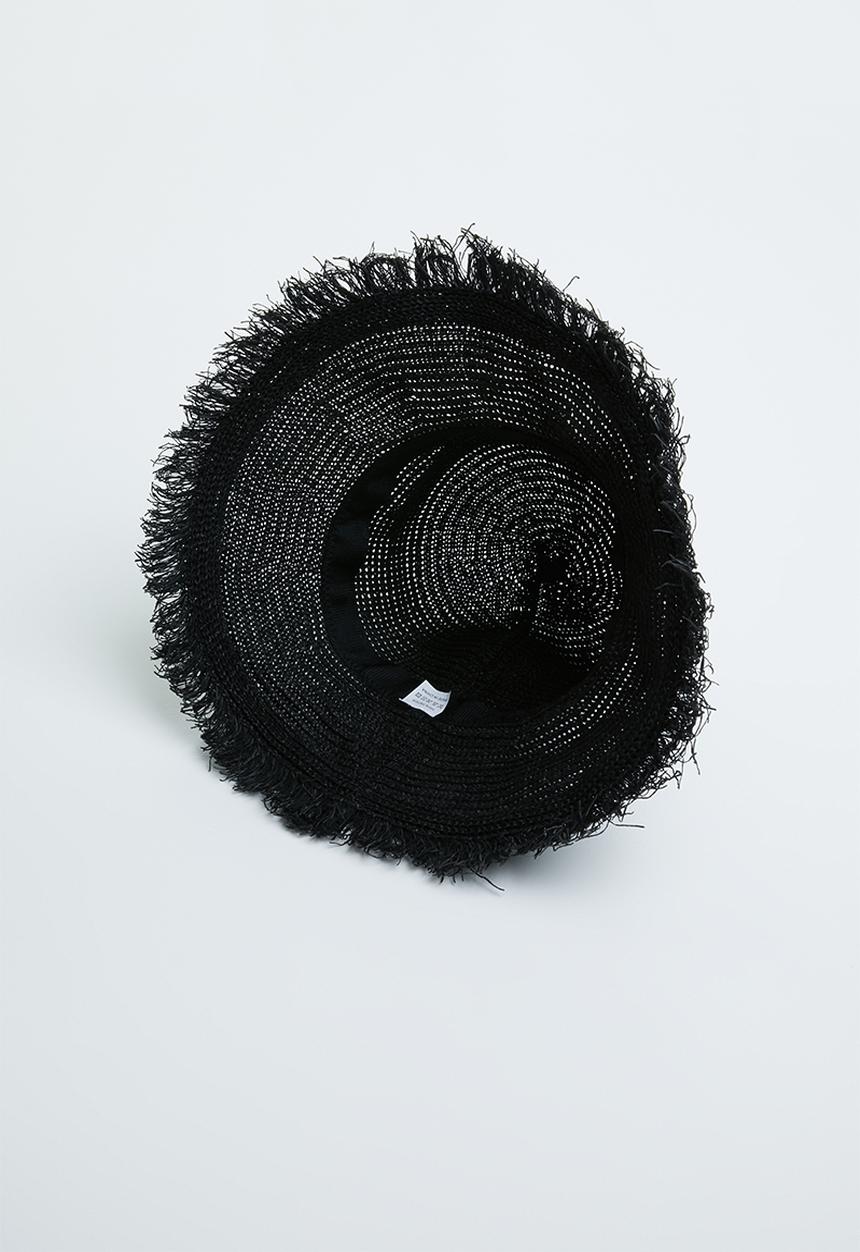 Superbalist - Fringed straw hat - black