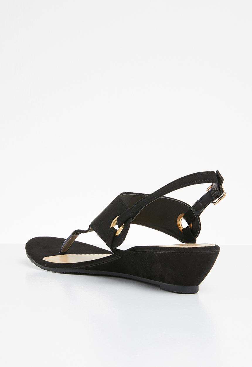 STYLE REPUBLIC - Slingback wedge sandals - black