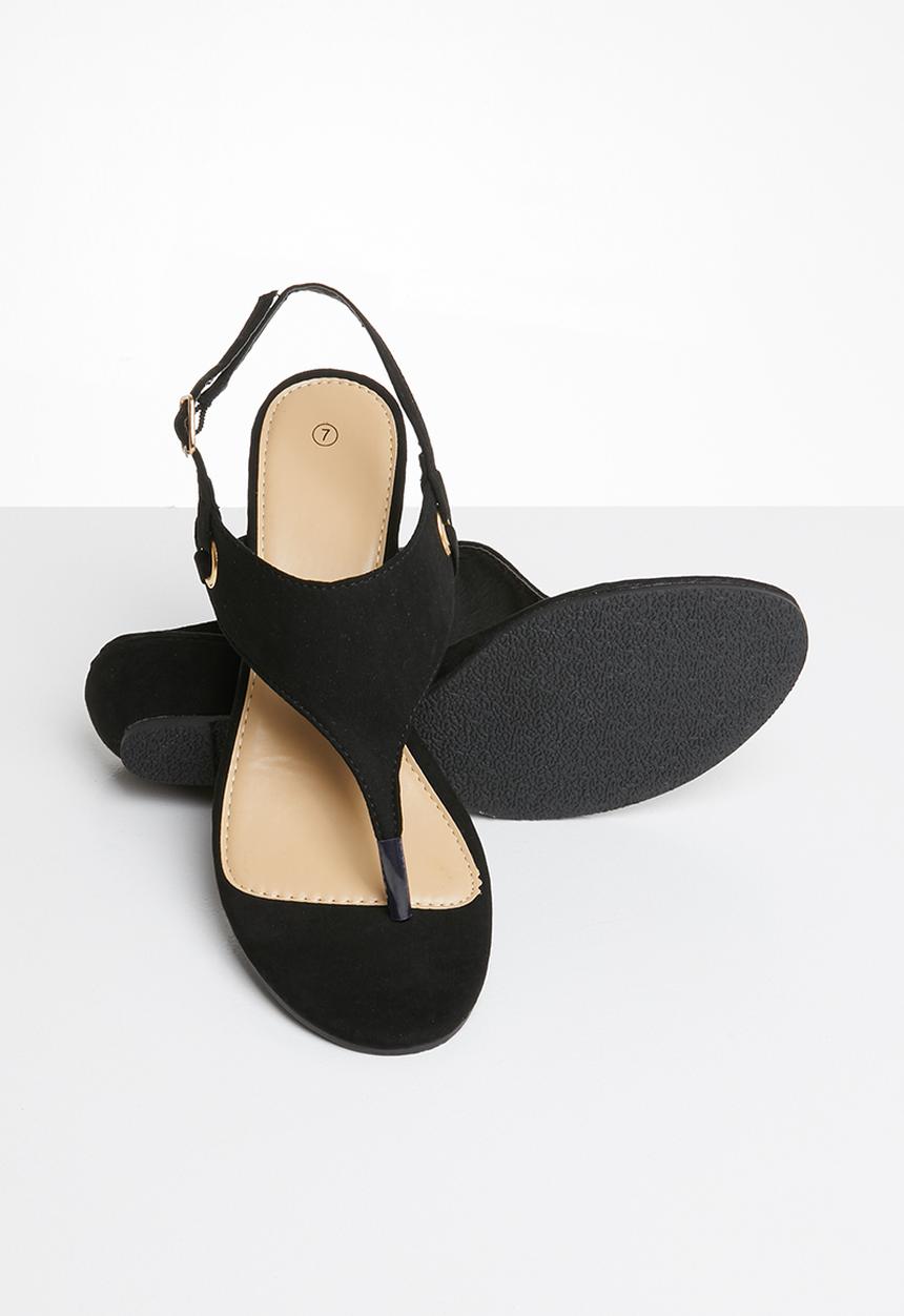 STYLE REPUBLIC - Slingback wedge sandals - black
