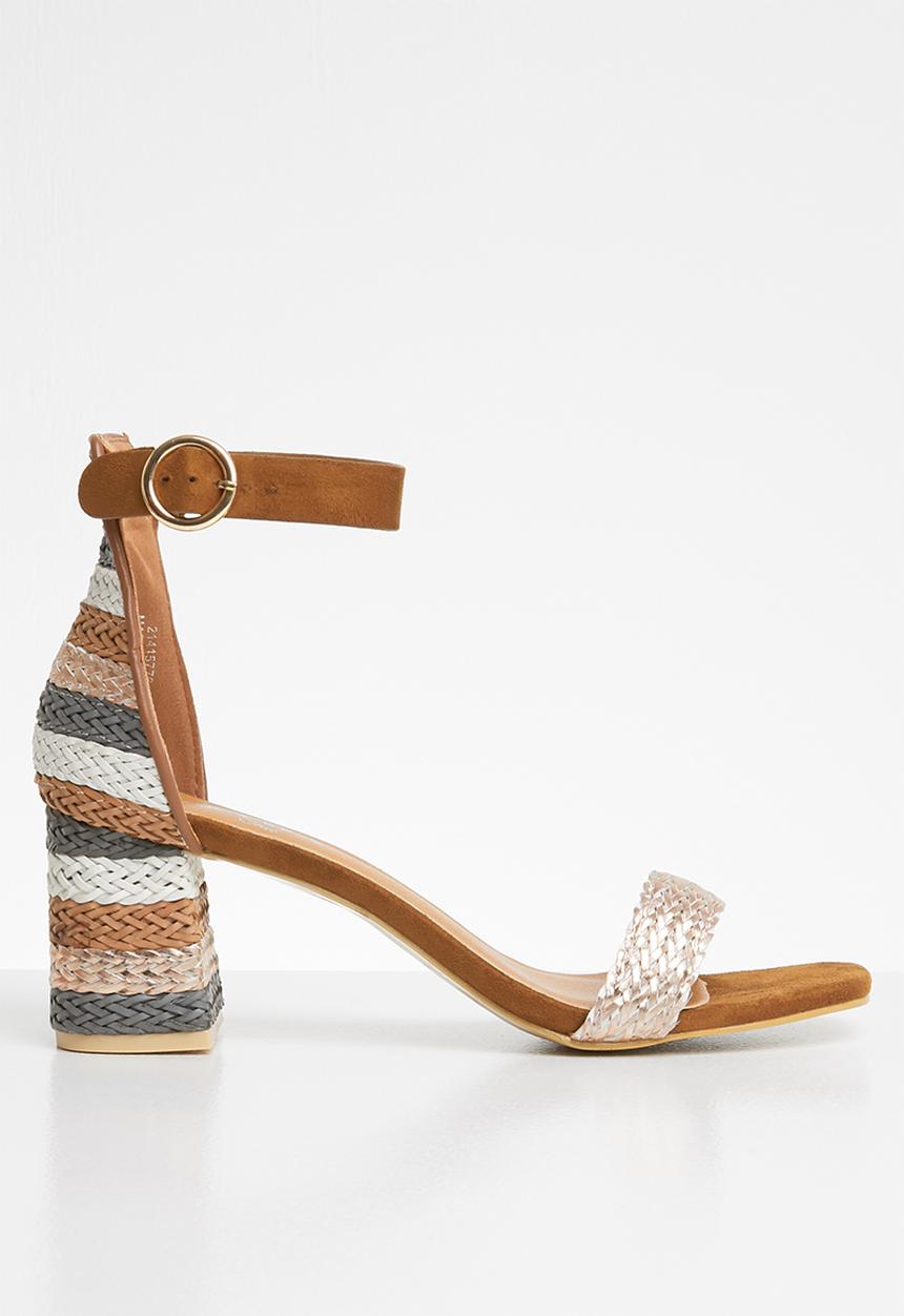 Jada - Metallic colour block heel - rose gold