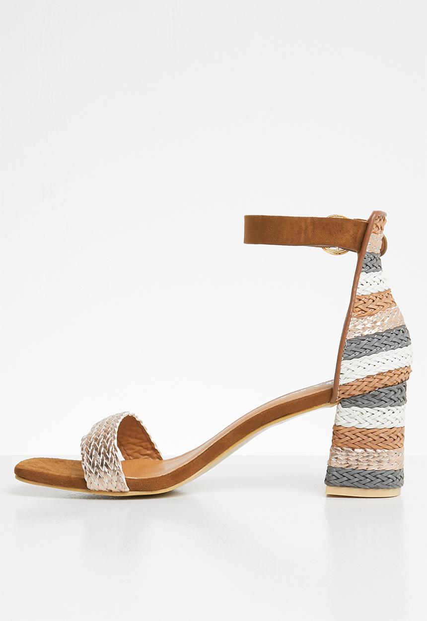 Jada - Metallic colour block heel - rose gold