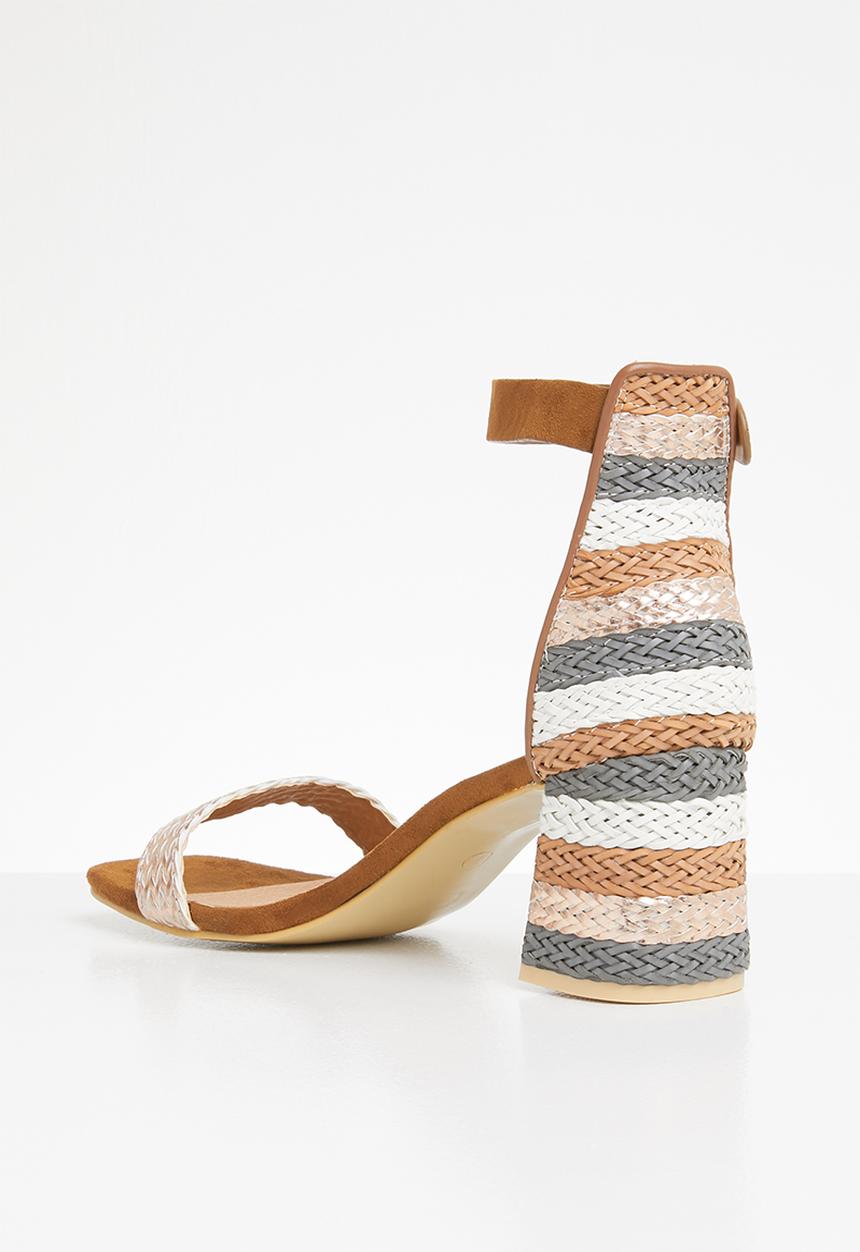 Jada - Metallic colour block heel - rose gold