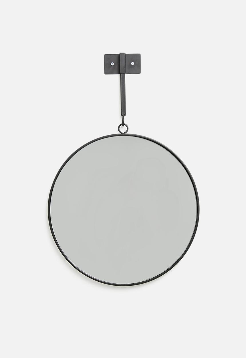 Sixth Floor - Metro round mirror - black