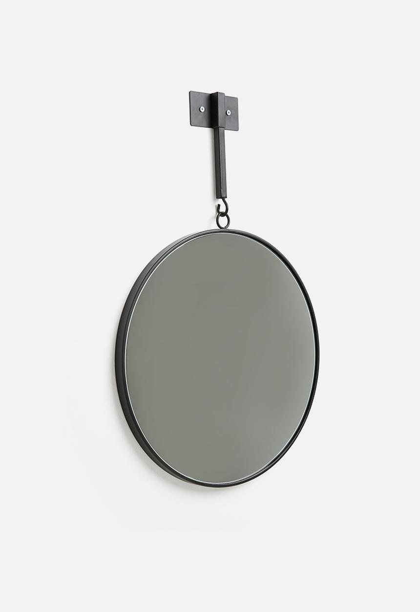 Sixth Floor - Metro round mirror - black