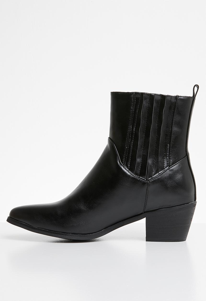 Public Desire - Beetle western ankle boot - black