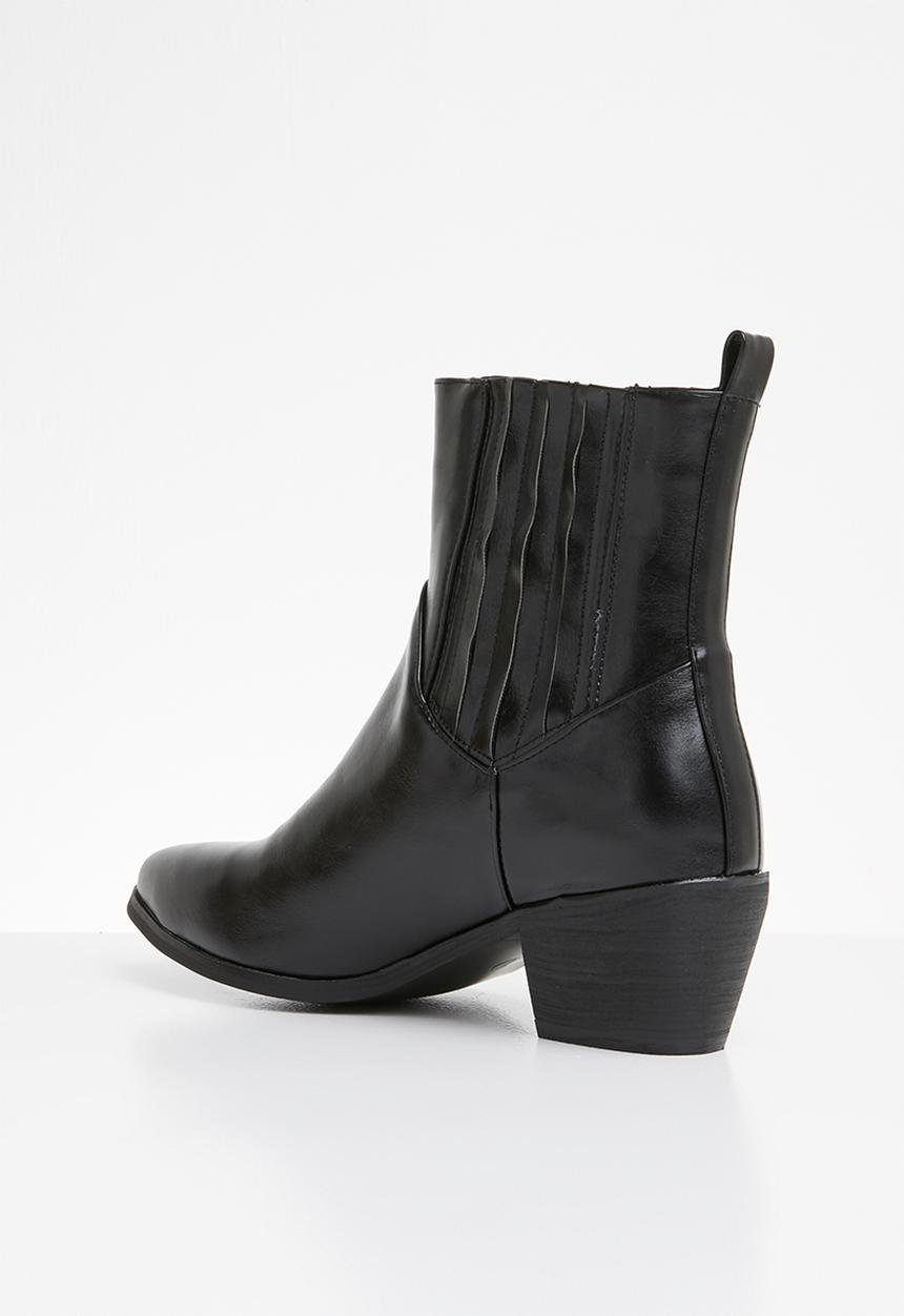Public Desire - Beetle western ankle boot - black
