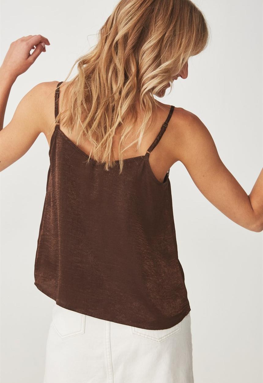 Cotton On - Ariel lace cami - brown