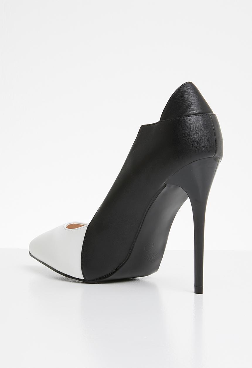 Miss Black - Court pointed toe heel - black & white