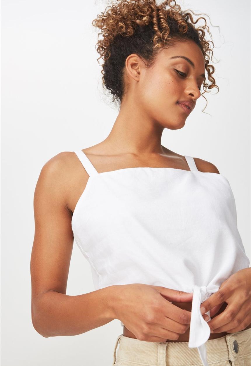Cotton On - Reese tie-front cami - white