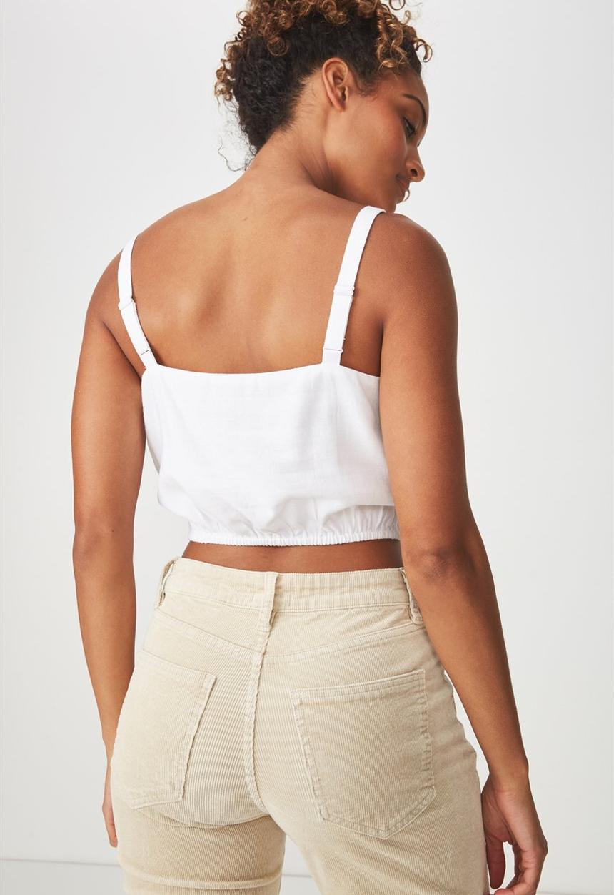 Cotton On - Reese tie-front cami - white