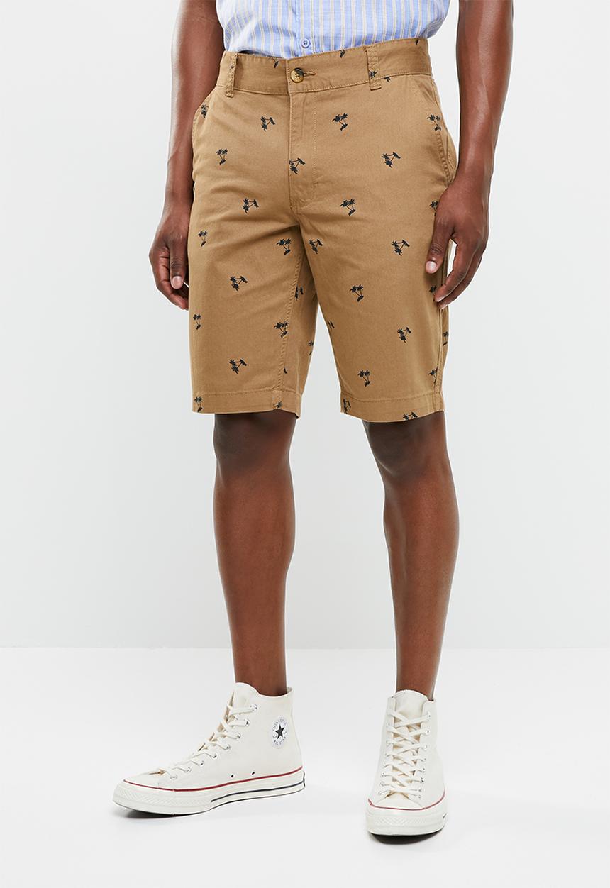 STYLE REPUBLIC - Twin palm shorts - tan
