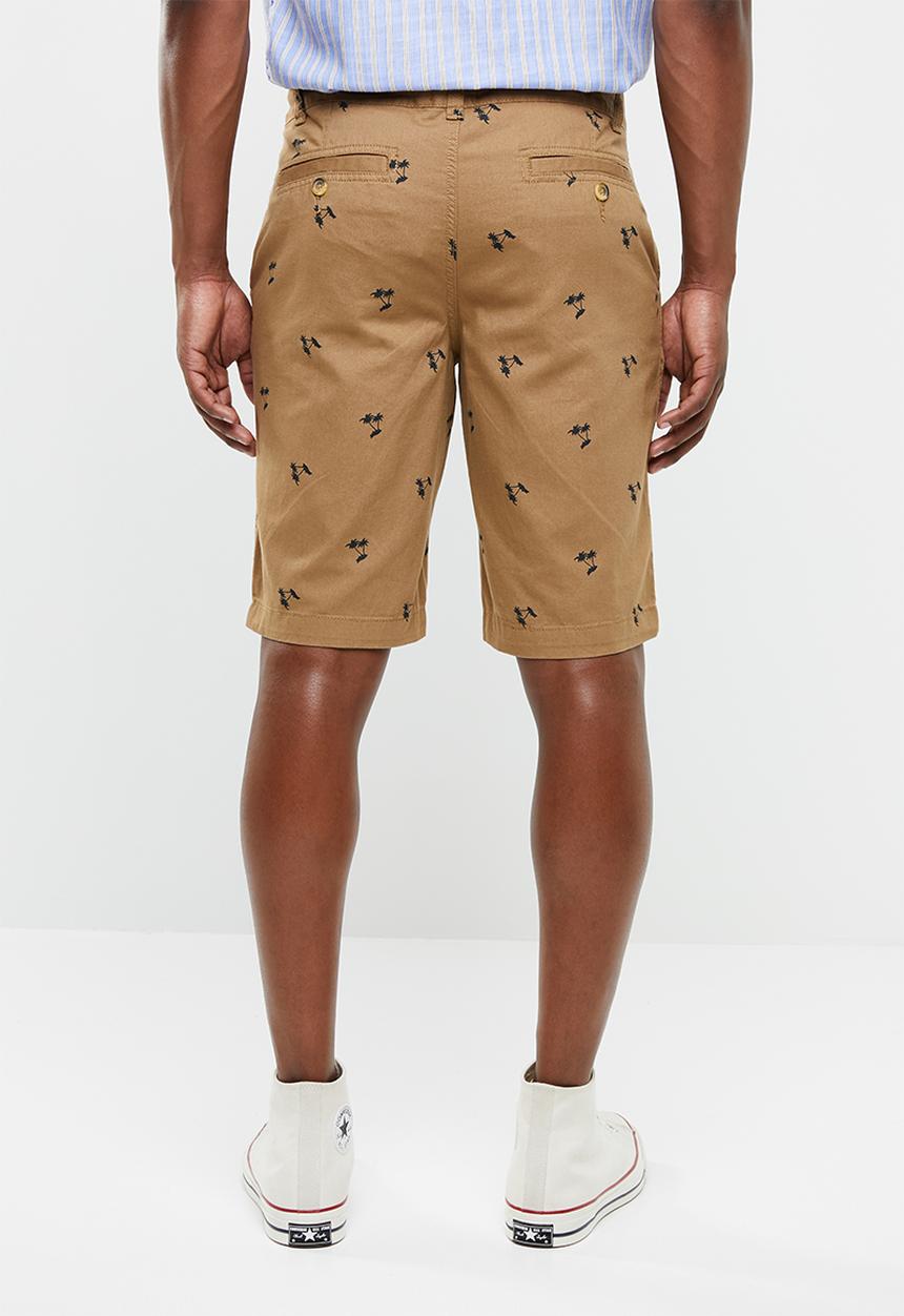 STYLE REPUBLIC - Twin palm shorts - tan