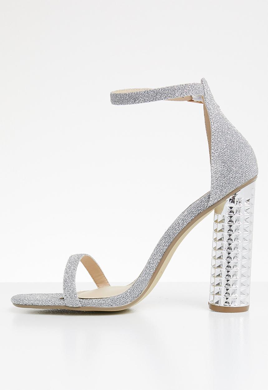 Miss Black - Adeline heel - silver