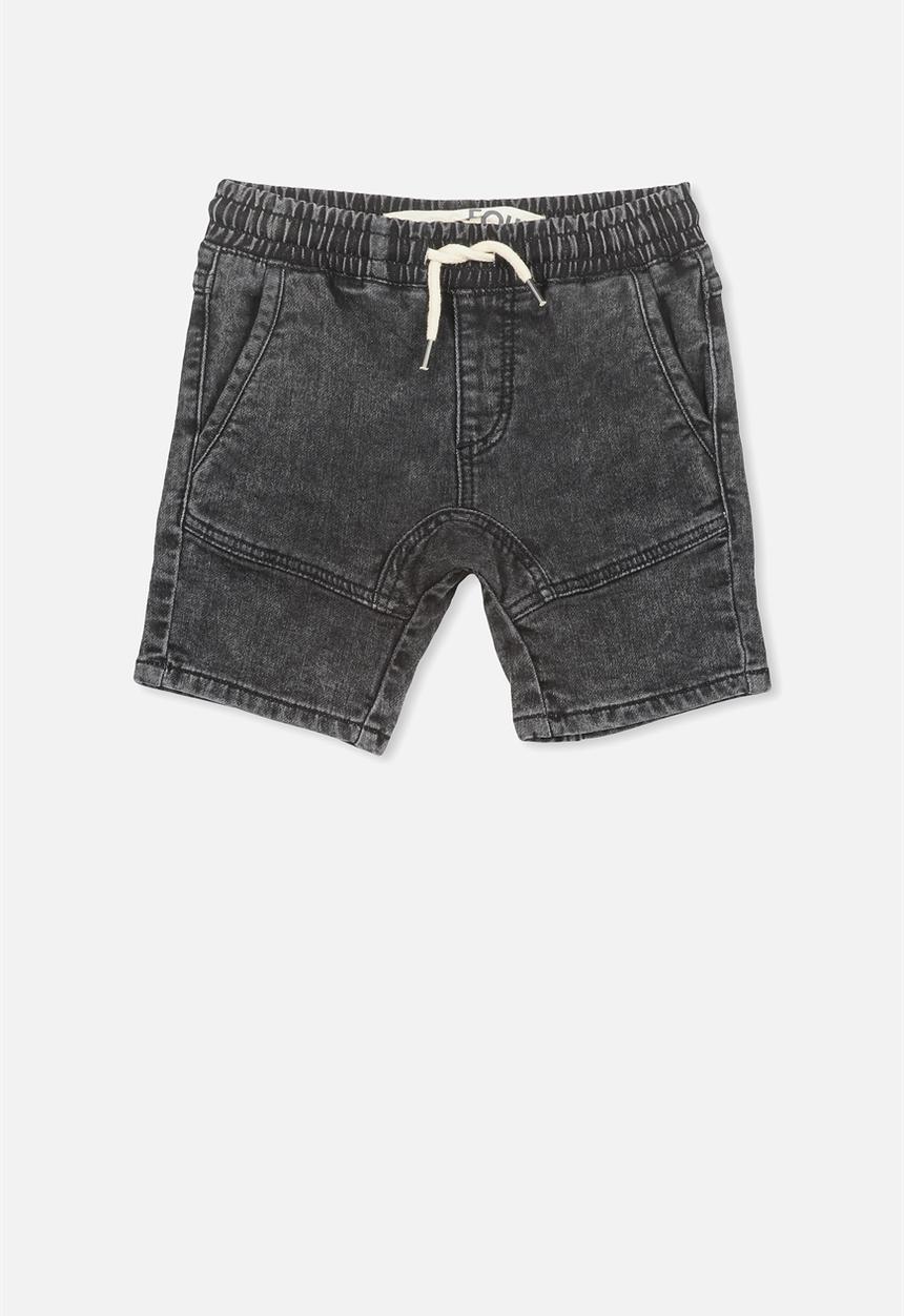 Cotton On - Abe denim short - black