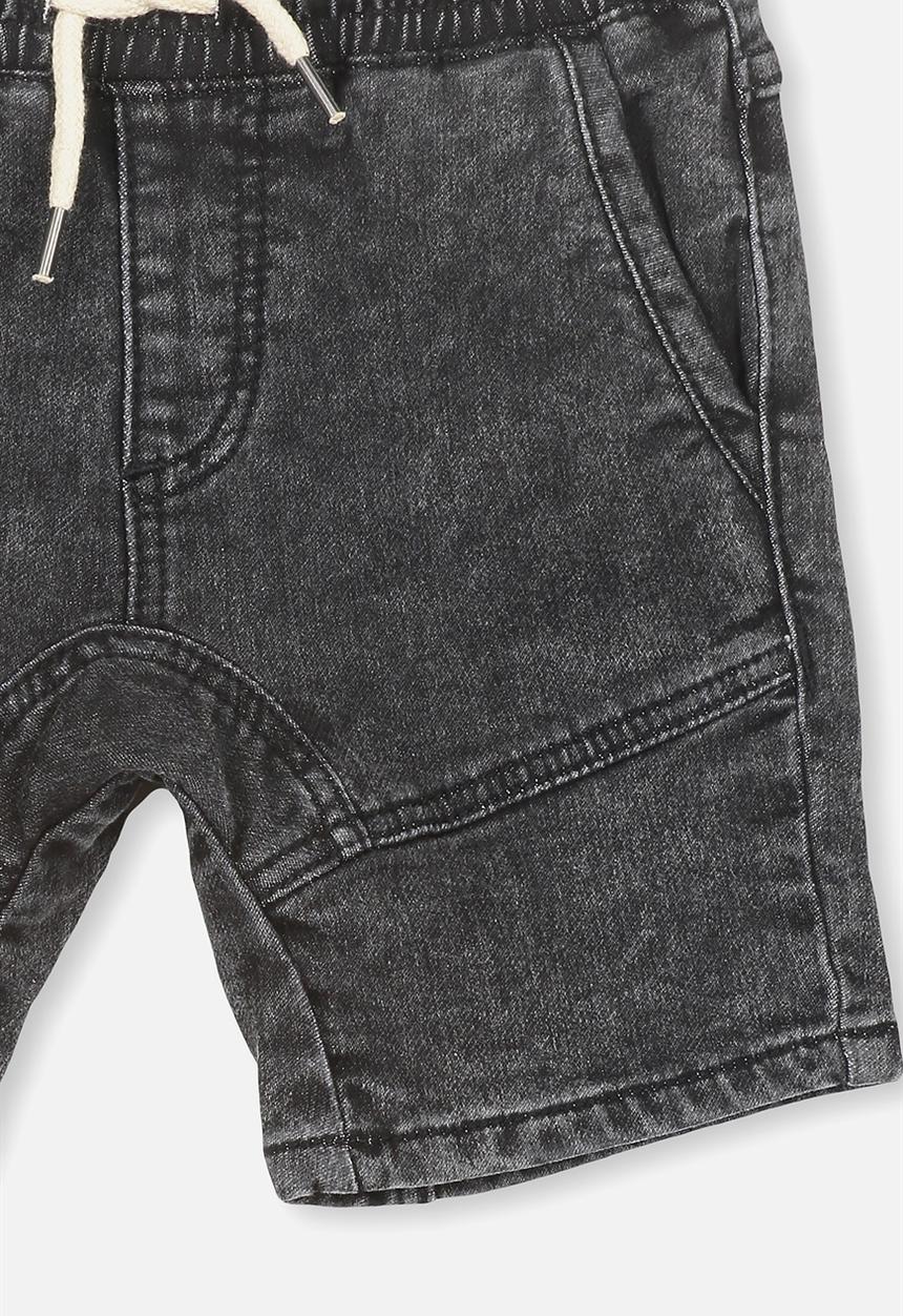 Cotton On - Abe denim short - black