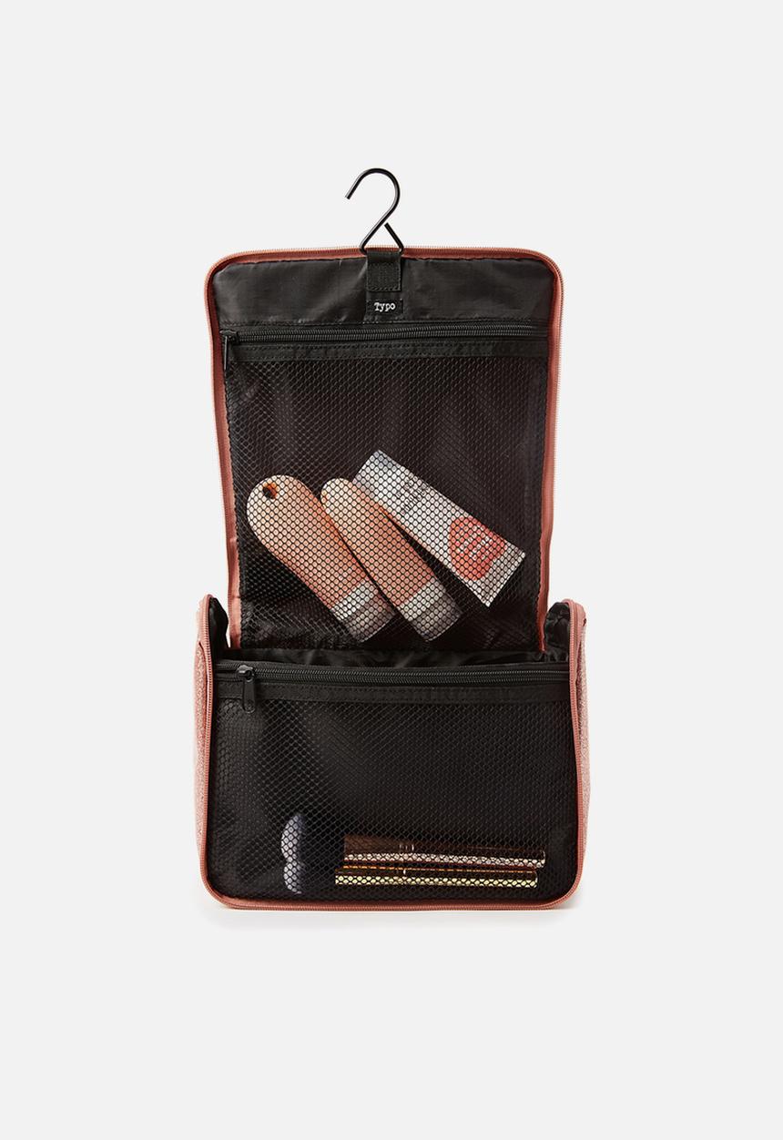 Typo - Hanging cosmetic bag - rose gold