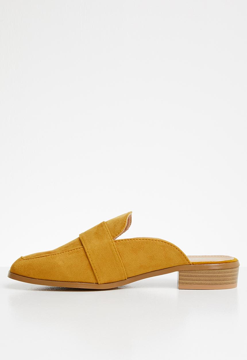 Superbalist - Faux suede mule - yellow