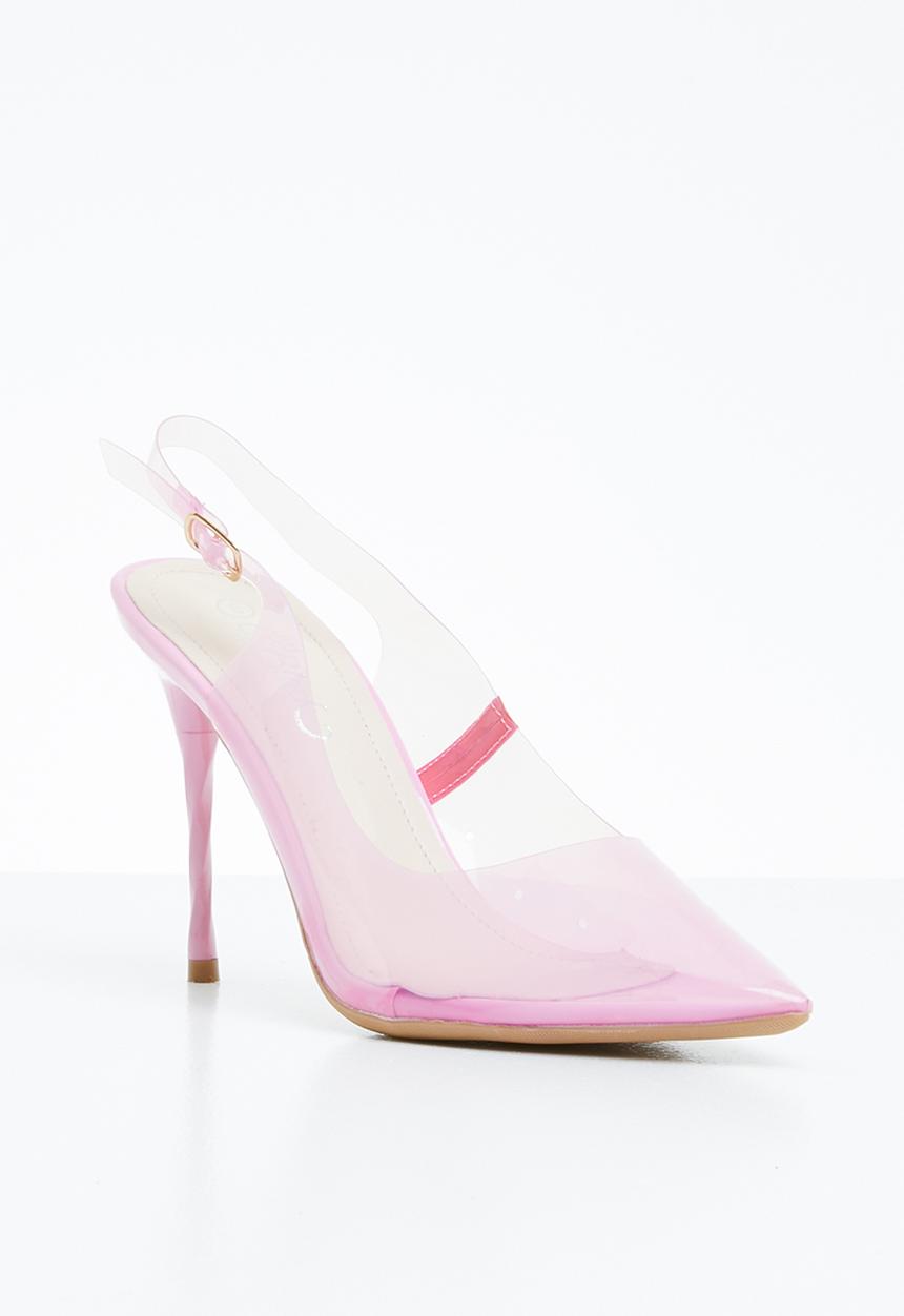 Miss Black - Translucent stiletto heel - pink