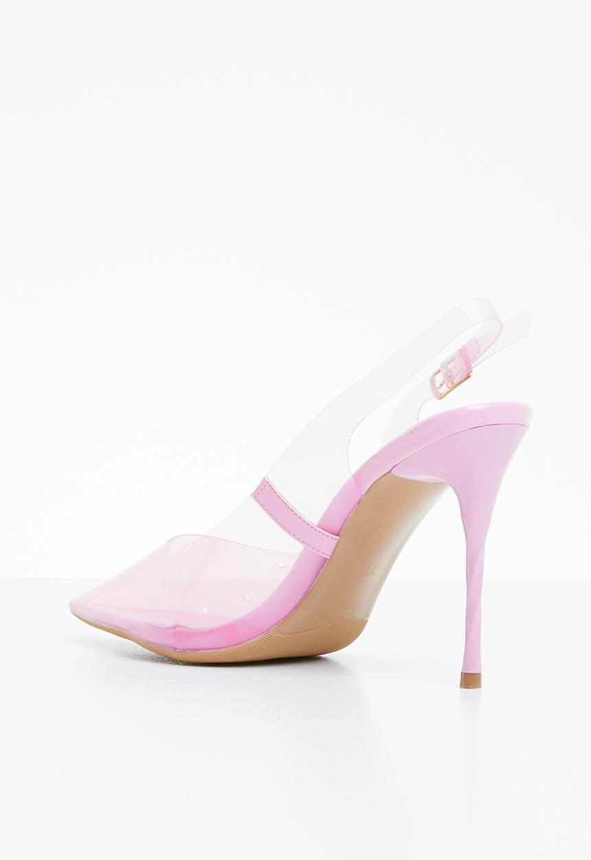 Miss Black - Translucent stiletto heel - pink