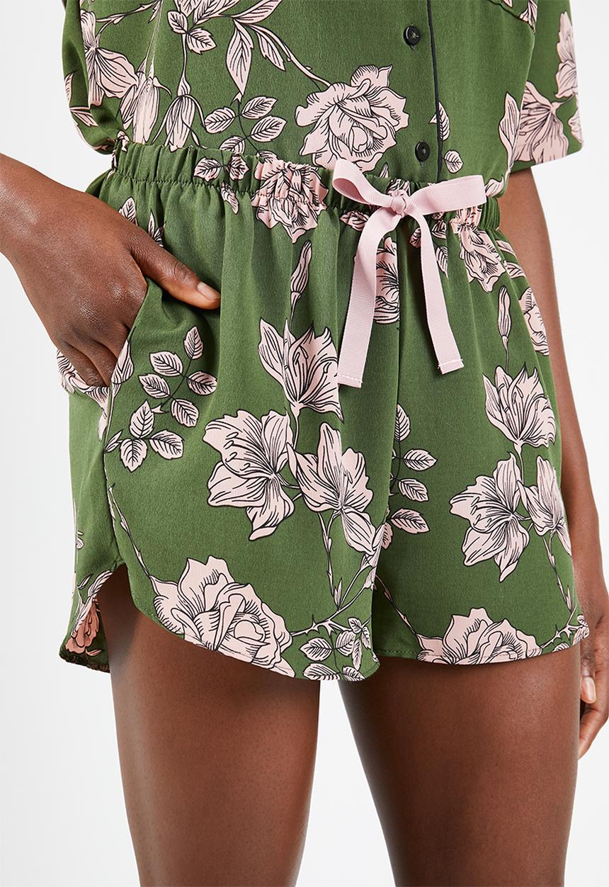 Superbalist - Sleep shirt & shorts set - khaki 