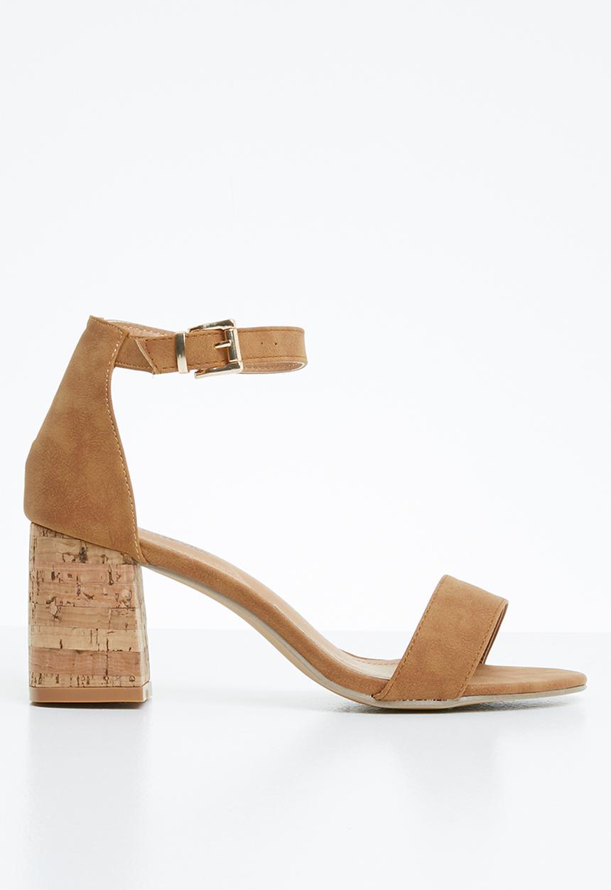 STYLE REPUBLIC - Ria ankle strap heel - brown