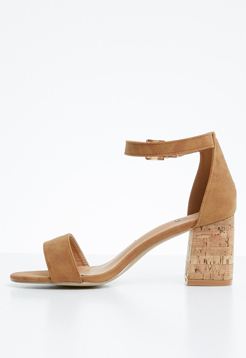 STYLE REPUBLIC - Ria ankle strap heel - brown