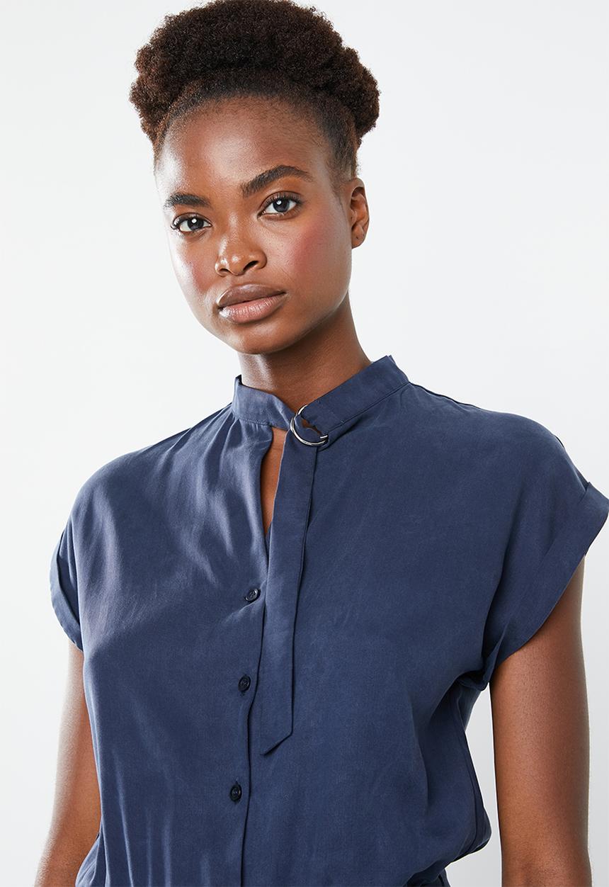 Superbalist - Tencel jumpsuit with D-ring belt - navy