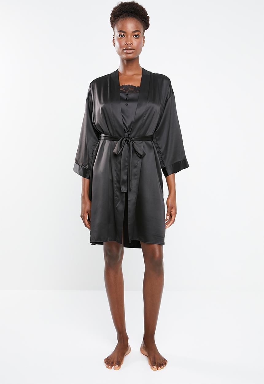 Superbalist - Contrast robe - black