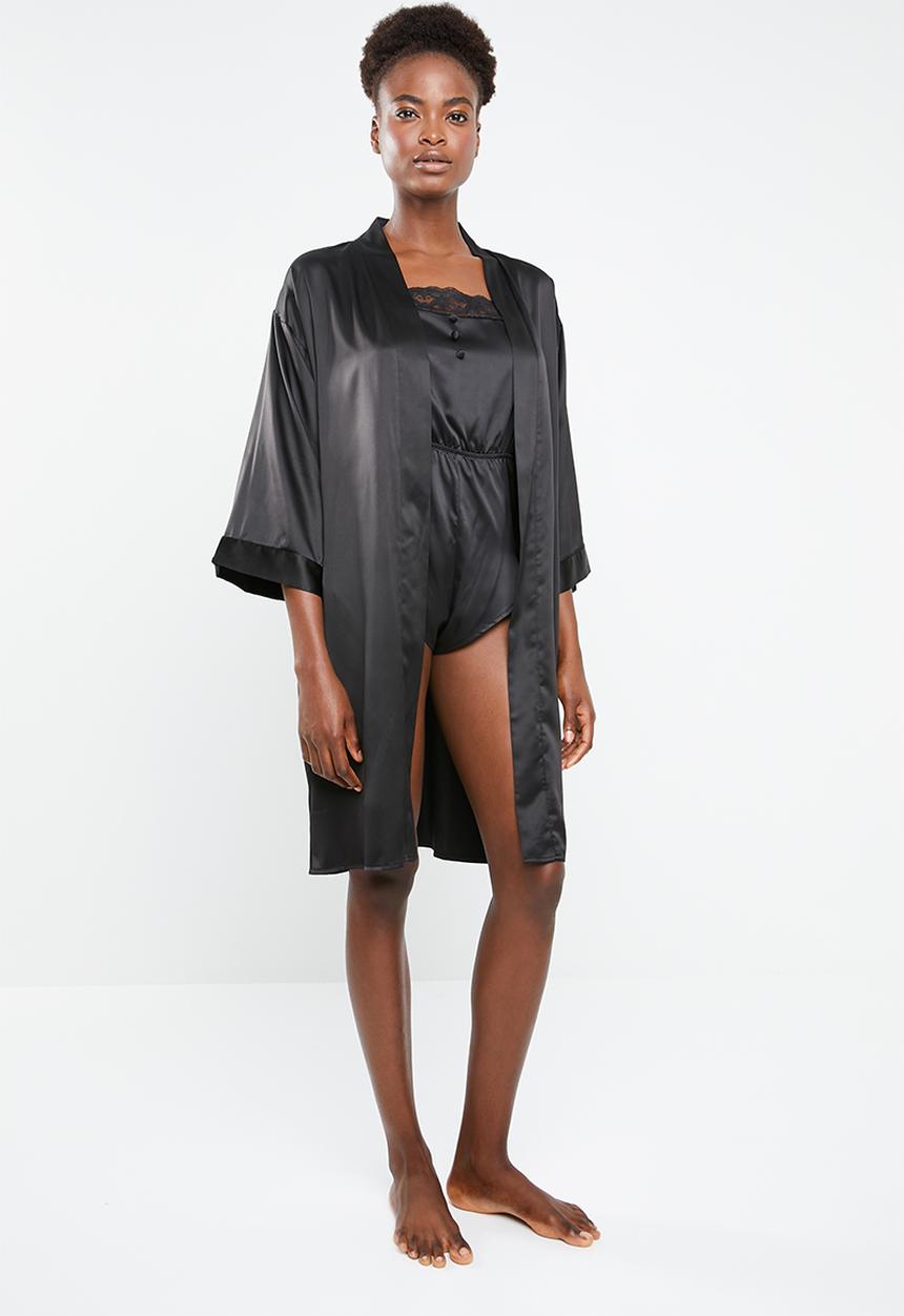 Superbalist - Contrast robe - black