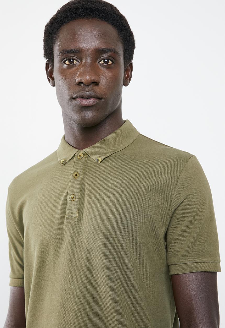 Superbalist - Pique short sleeve slim fit polo 2-pack tees - olive & burgundy 