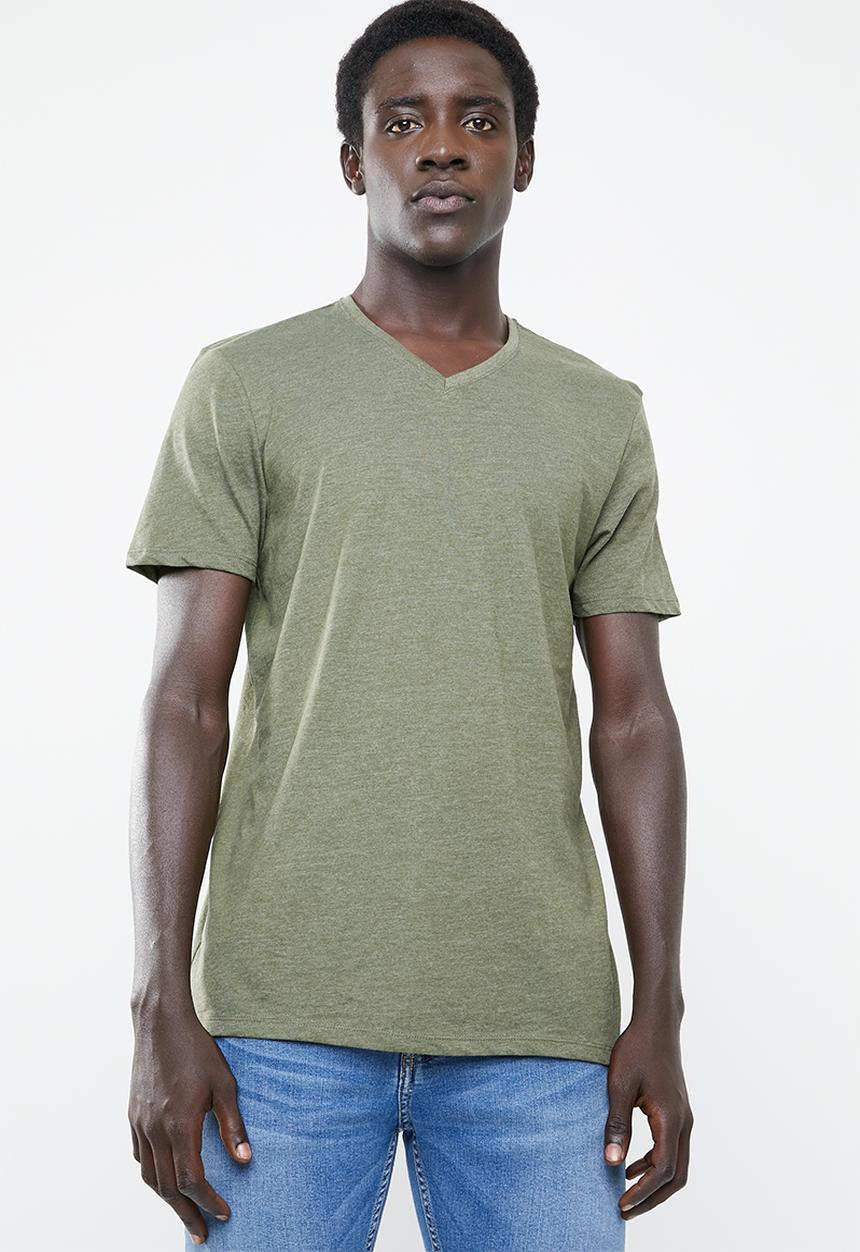 STYLE REPUBLIC - V-neck T-shirt - khaki 