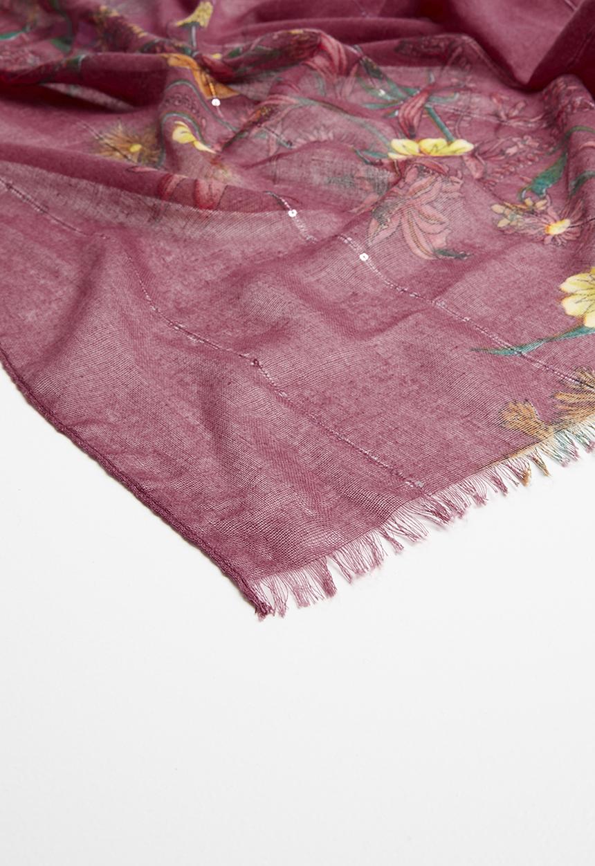 Joy Collectables - Floral print scarf - pink