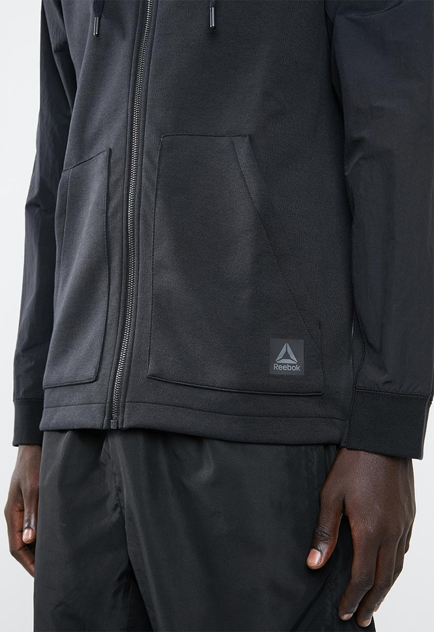 Reebok - Training supply full-zip hoodie - black