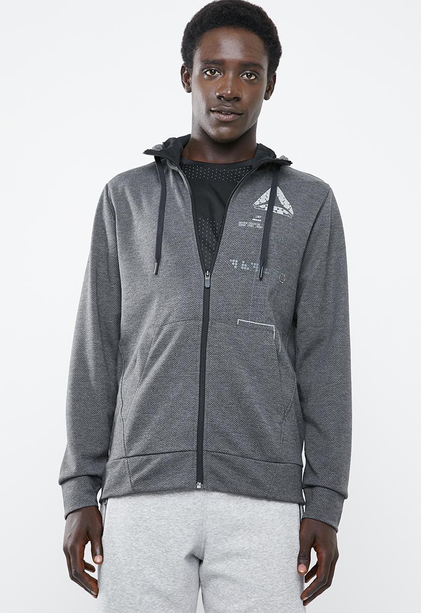 Reebok - Speedwick full zip hoodie - grey