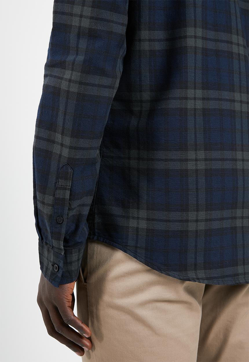 New Look - Long sleeve shirt with check pattern - green & blue 