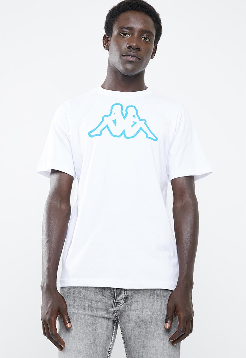 KAPPA - Logo cromen T-shirt - white & blue