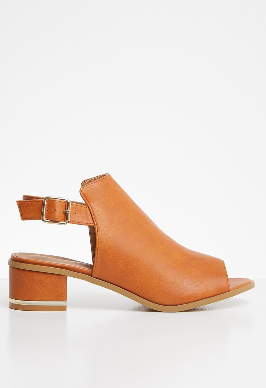 Jada - Slingback block heels - tan