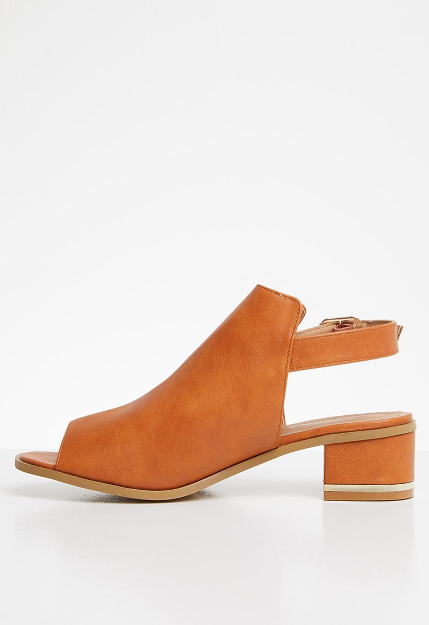 Jada - Slingback block heels - tan