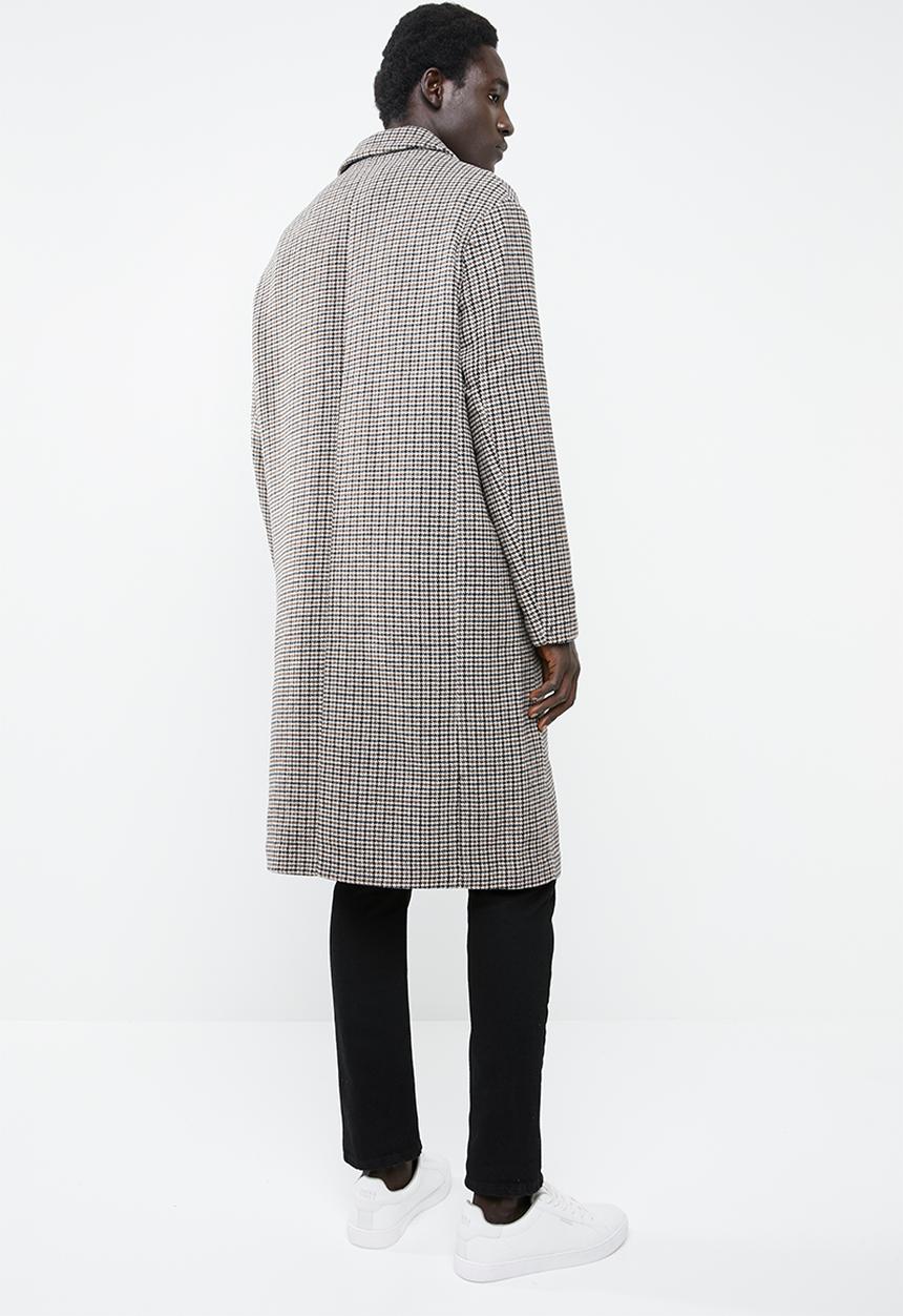 New Look - Check overcoat - multi