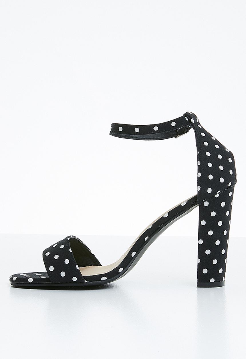 Superbalist - Minnie block heels - black & white 